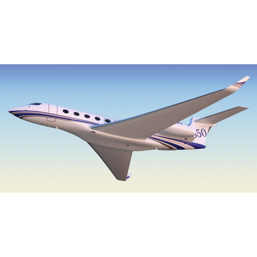 Gulfstream G650 3D Model – High Poly Aircraft, FBX, OBJ, Game Ready - View 41