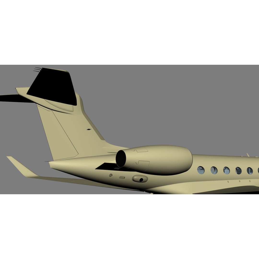Gulfstream G650 3D Model – High Poly Aircraft, FBX, OBJ, Game Ready - View 52