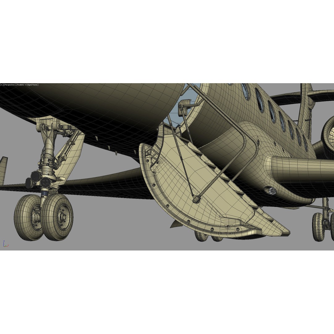 Gulfstream G650 3D Model – High Poly Aircraft, FBX, OBJ, Game Ready - View 57