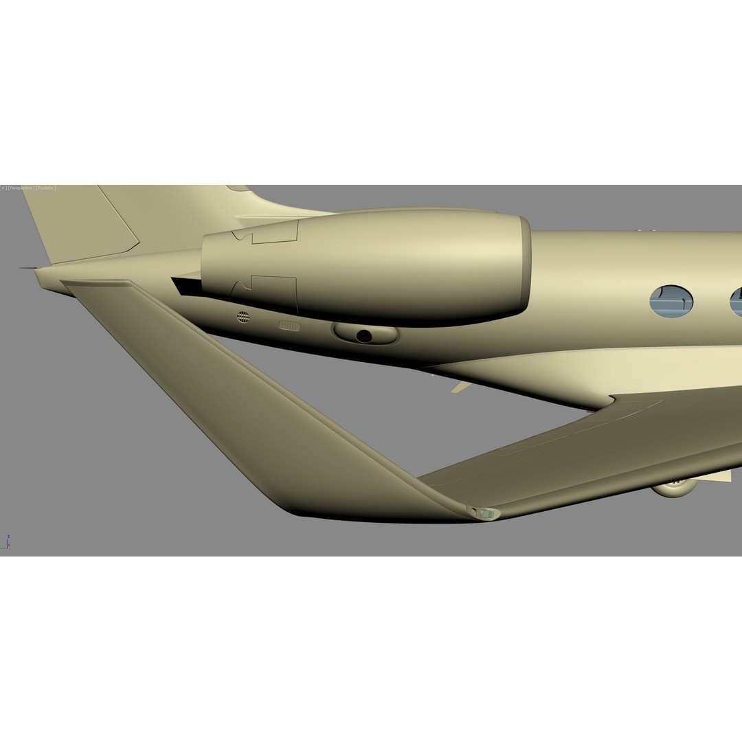 Gulfstream G650 3D Model – High Poly Aircraft, FBX, OBJ, Game Ready - View 58