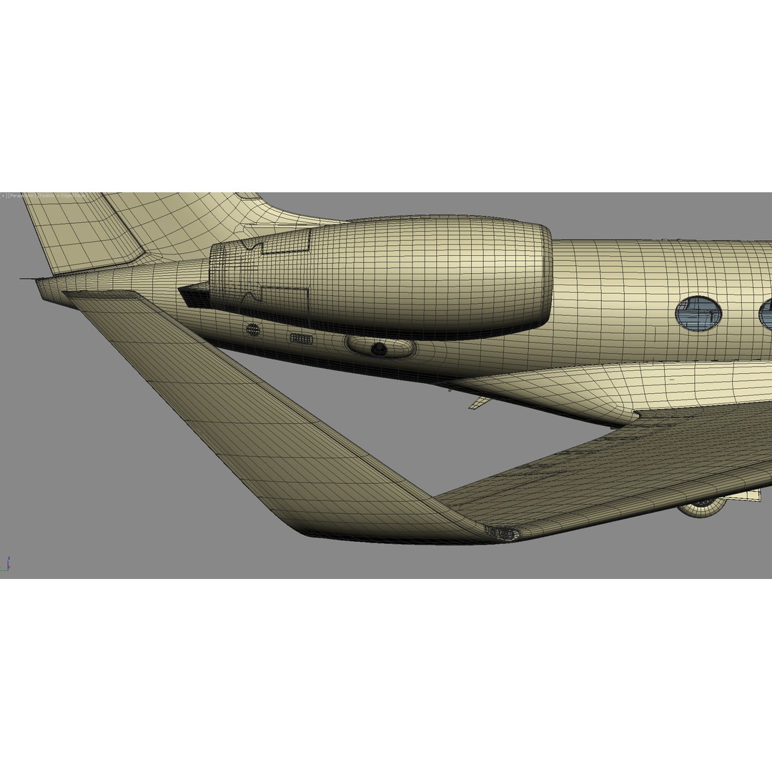 Gulfstream G650 3D Model – High Poly Aircraft, FBX, OBJ, Game Ready - View 59