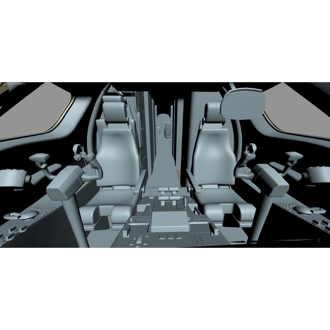 Gulfstream G650 3D Model – High Poly Aircraft, FBX, OBJ, Game Ready - View 64
