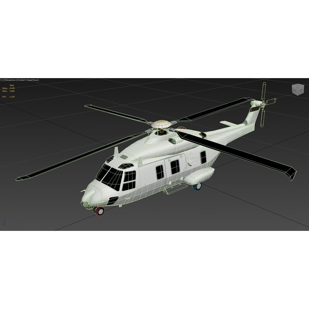NH90 Tactical Helicopter 3D Model – Low Poly Static Game Asset, FBX