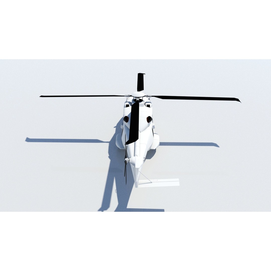 NH90 Tactical Helicopter 3D Model – Low Poly Static Game Asset, FBX - View 5