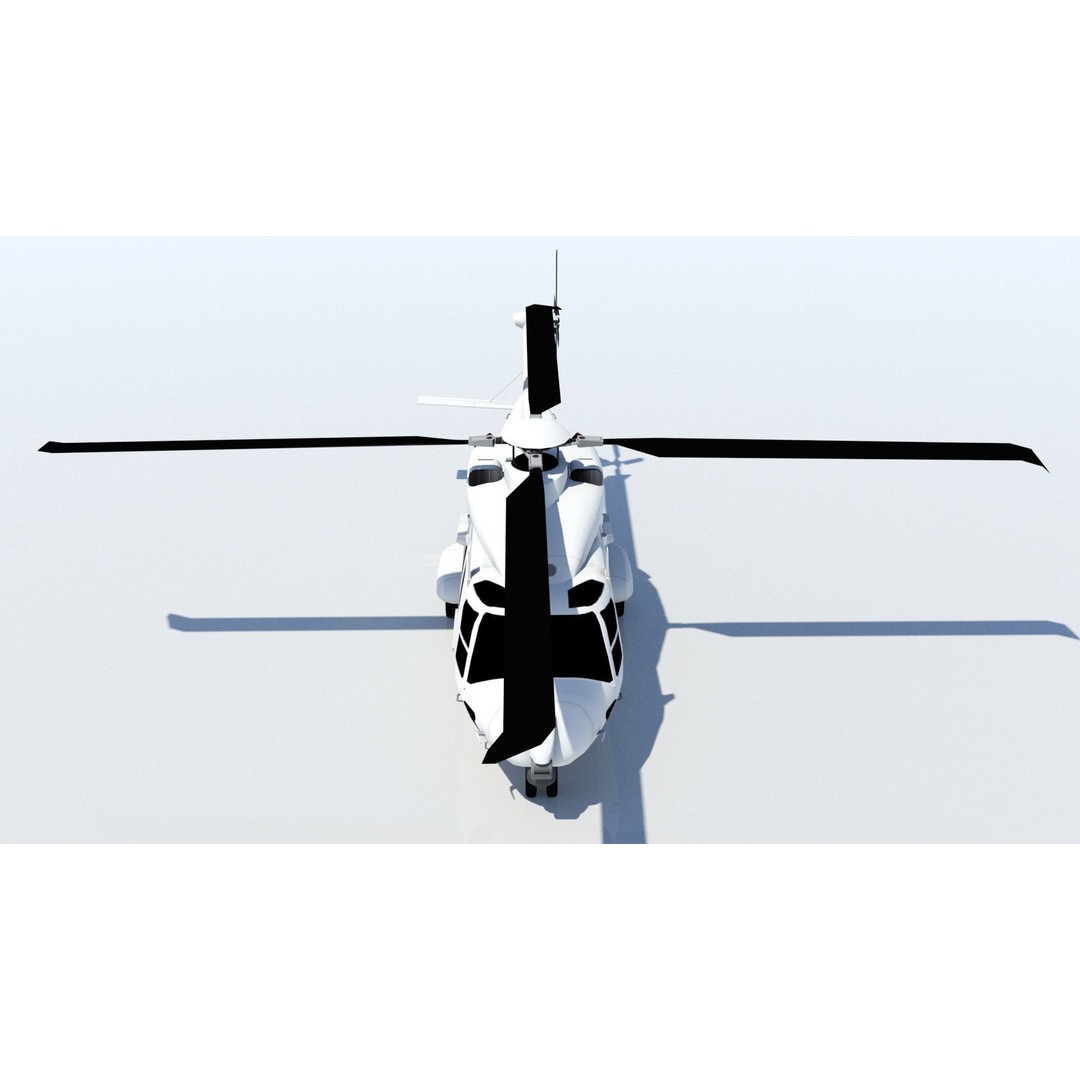 NH90 Tactical Helicopter 3D Model – Low Poly Static Game Asset, FBX - View 9