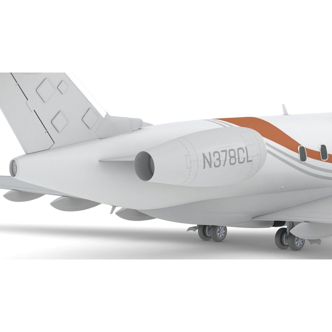 Bombardier Challenger 350 3D Model – High-Quality Aircraft Asset, FBX, OBJ - View 16