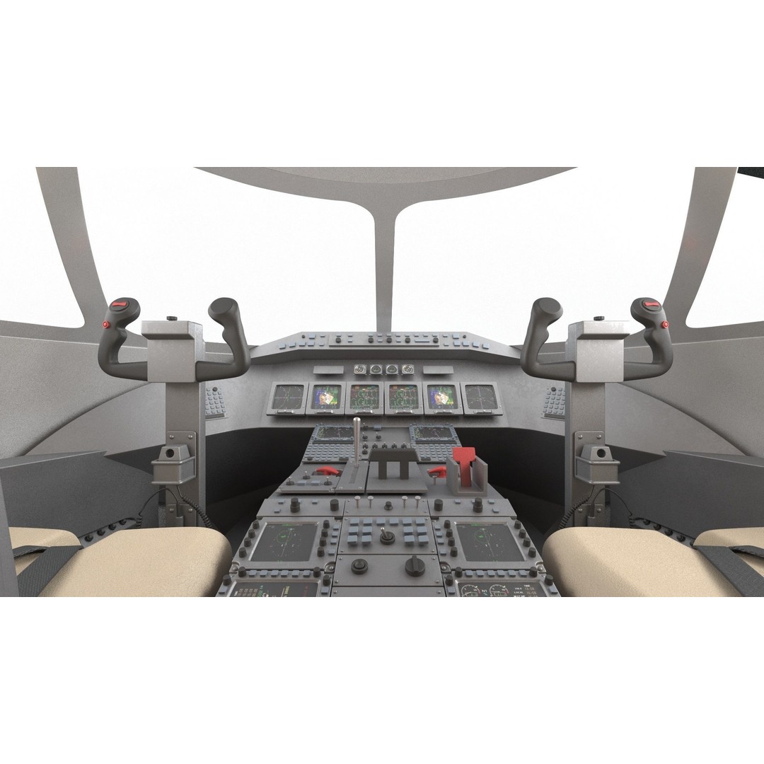 Bombardier Challenger 350 3D Model – High-Quality Aircraft Asset, FBX, OBJ - View 19