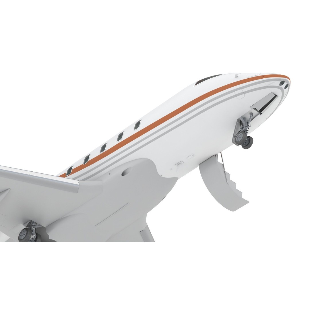 Bombardier Challenger 350 3D Model – High-Quality Aircraft Asset, FBX, OBJ - View 20