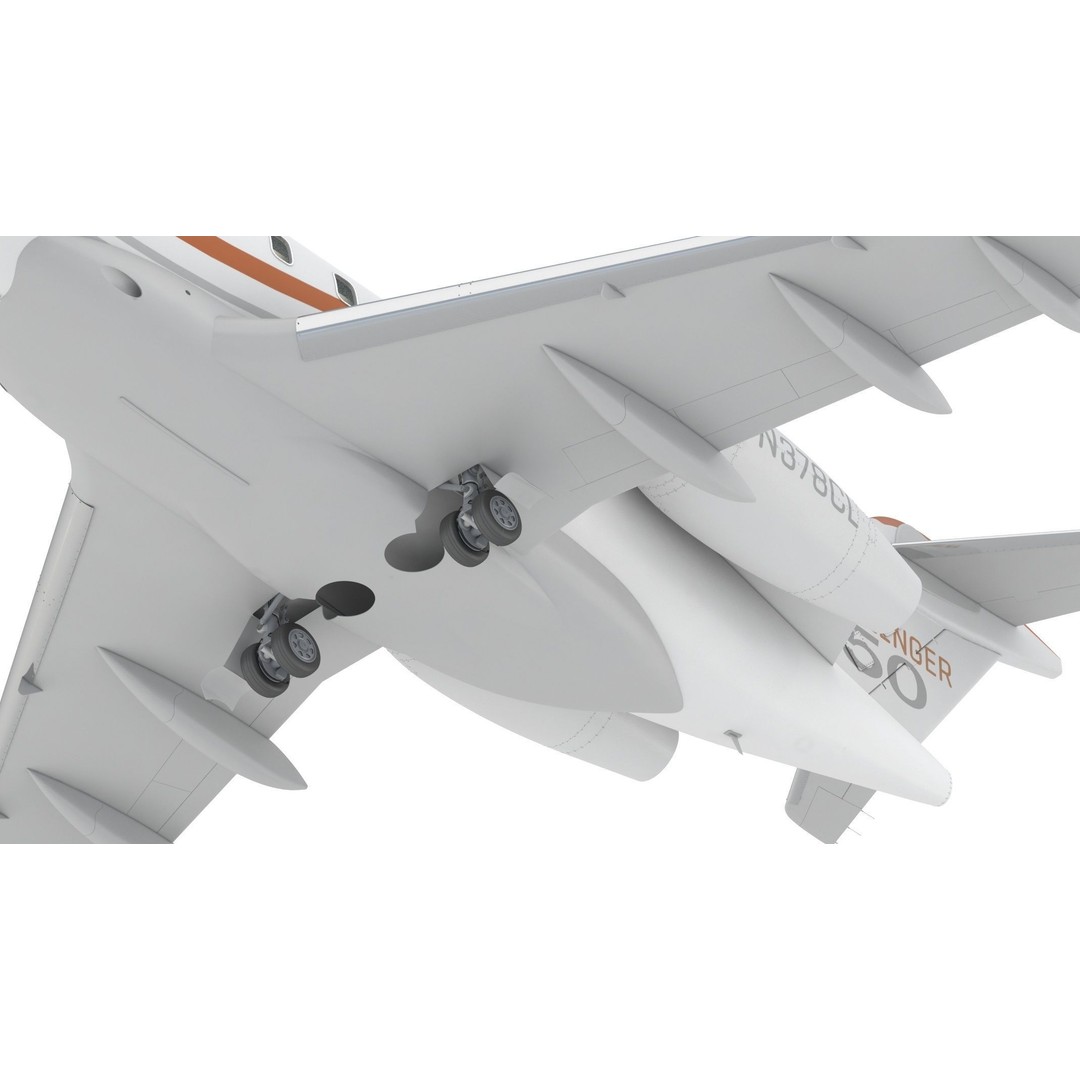 Bombardier Challenger 350 3D Model – High-Quality Aircraft Asset, FBX, OBJ - View 21