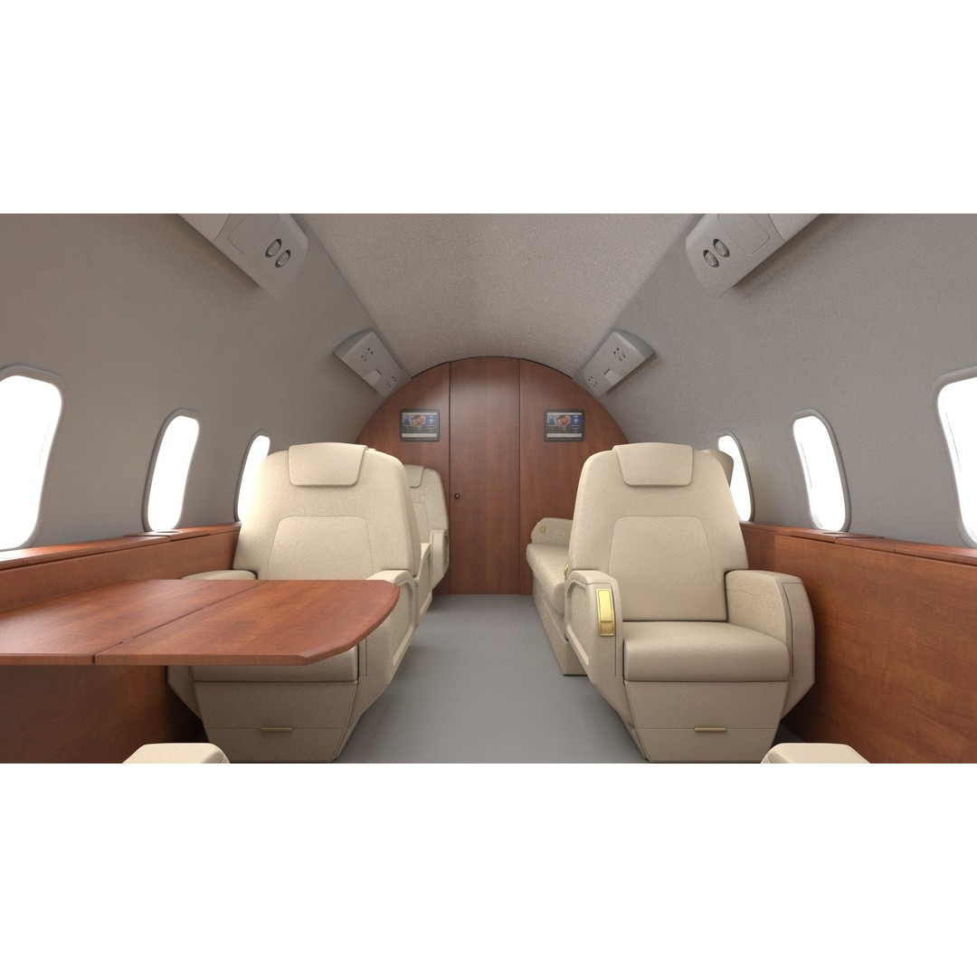 Bombardier Challenger 350 3D Model – High-Quality Aircraft Asset, FBX, OBJ - View 23