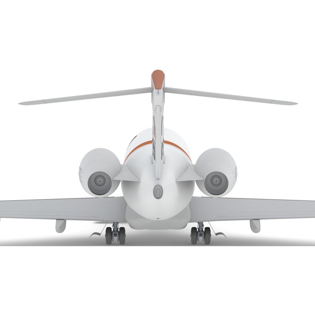 Bombardier Challenger 350 3D Model – High-Quality Aircraft Asset, FBX, OBJ - View 24