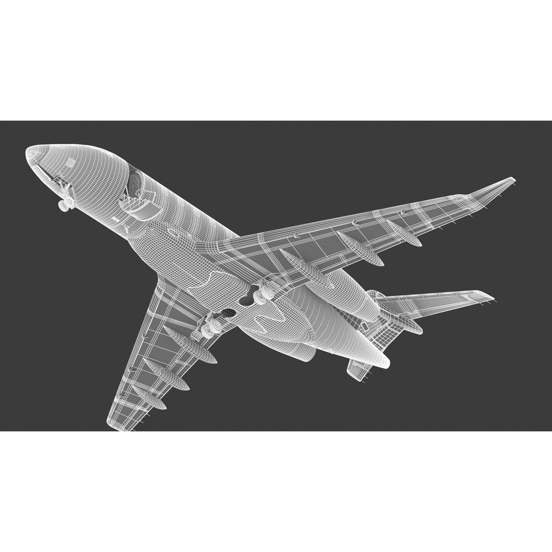 Bombardier Challenger 350 3D Model – High-Quality Aircraft Asset, FBX, OBJ - View 29