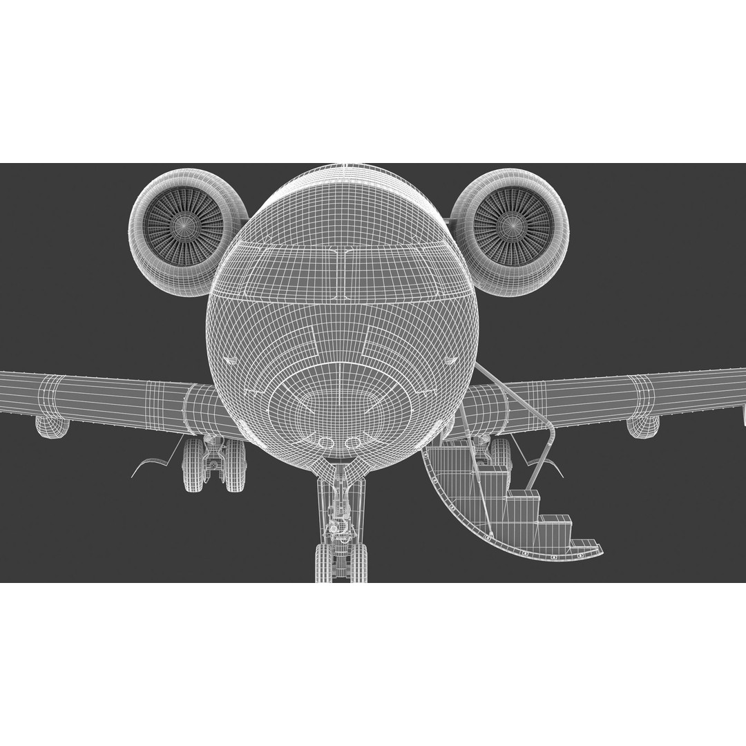Bombardier Challenger 350 3D Model – High-Quality Aircraft Asset, FBX, OBJ - View 35