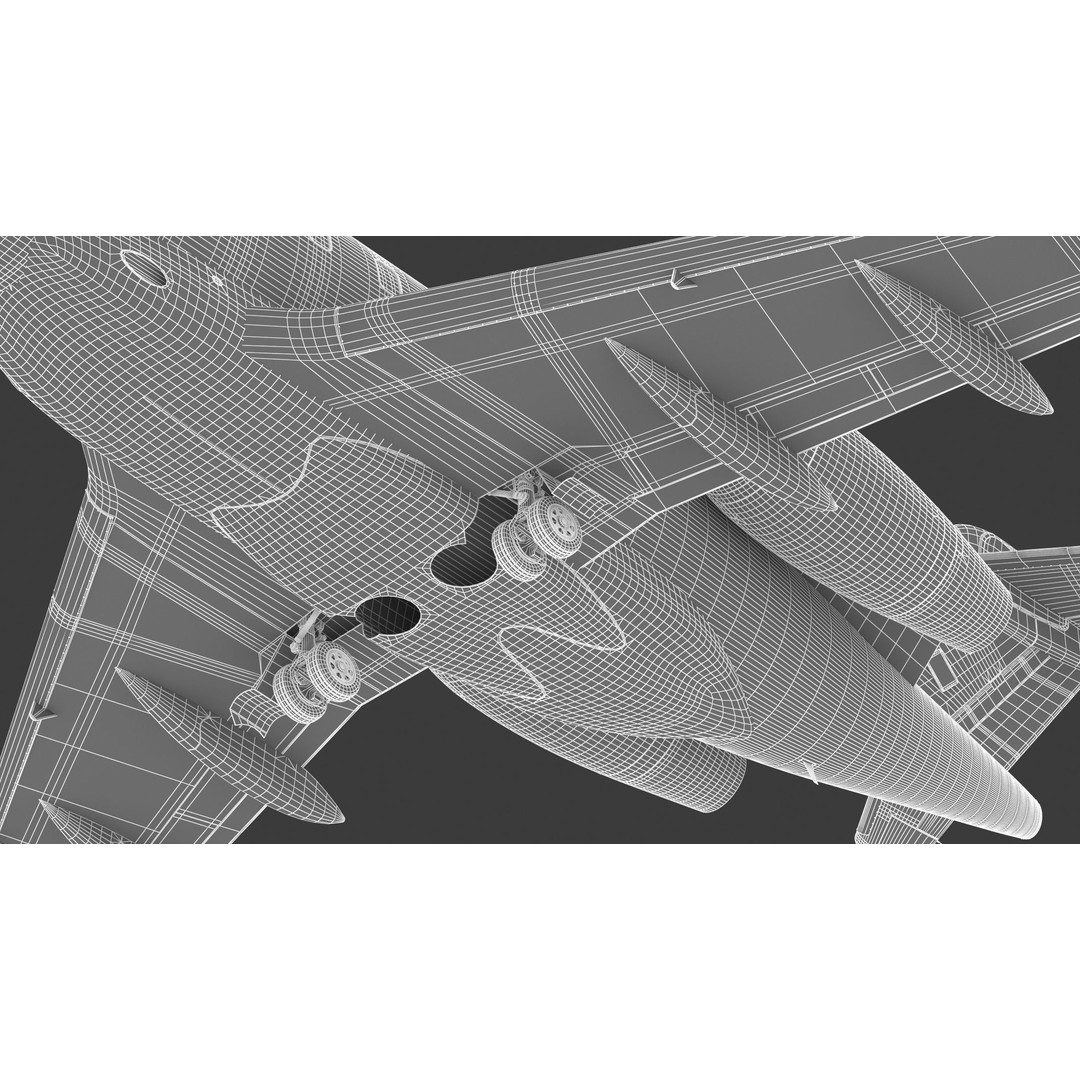 Bombardier Challenger 350 3D Model – High-Quality Aircraft Asset, FBX, OBJ - View 45