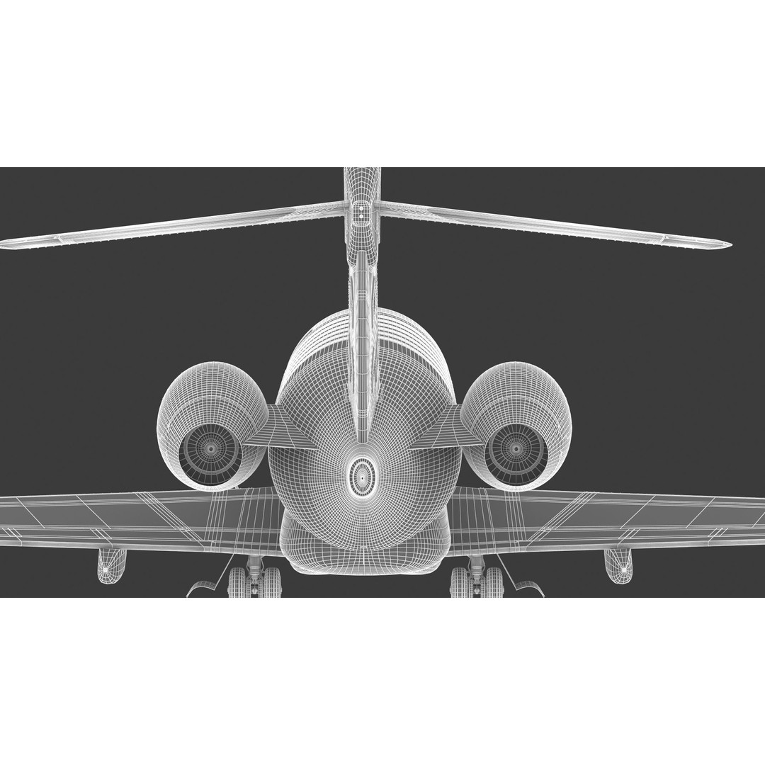 Bombardier Challenger 350 3D Model – High-Quality Aircraft Asset, FBX, OBJ - View 48