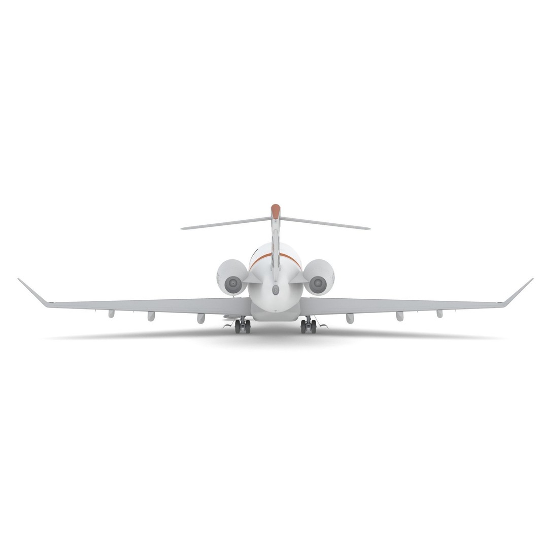 Bombardier Challenger 350 3D Model – High-Quality Aircraft Asset, FBX, OBJ - View 7
