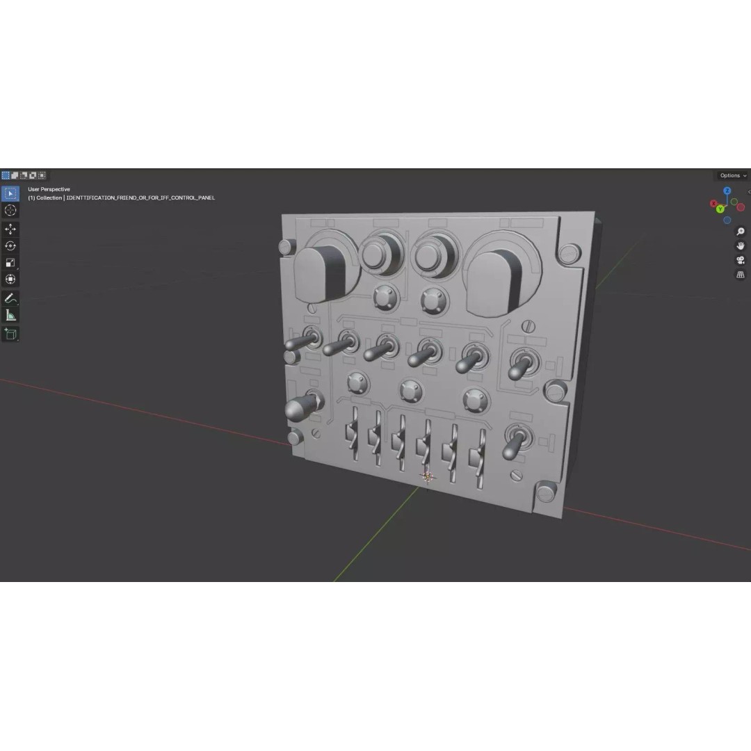 Identification Control Panel 3D Model – Military Use, PBR Textures, FBX - View 16