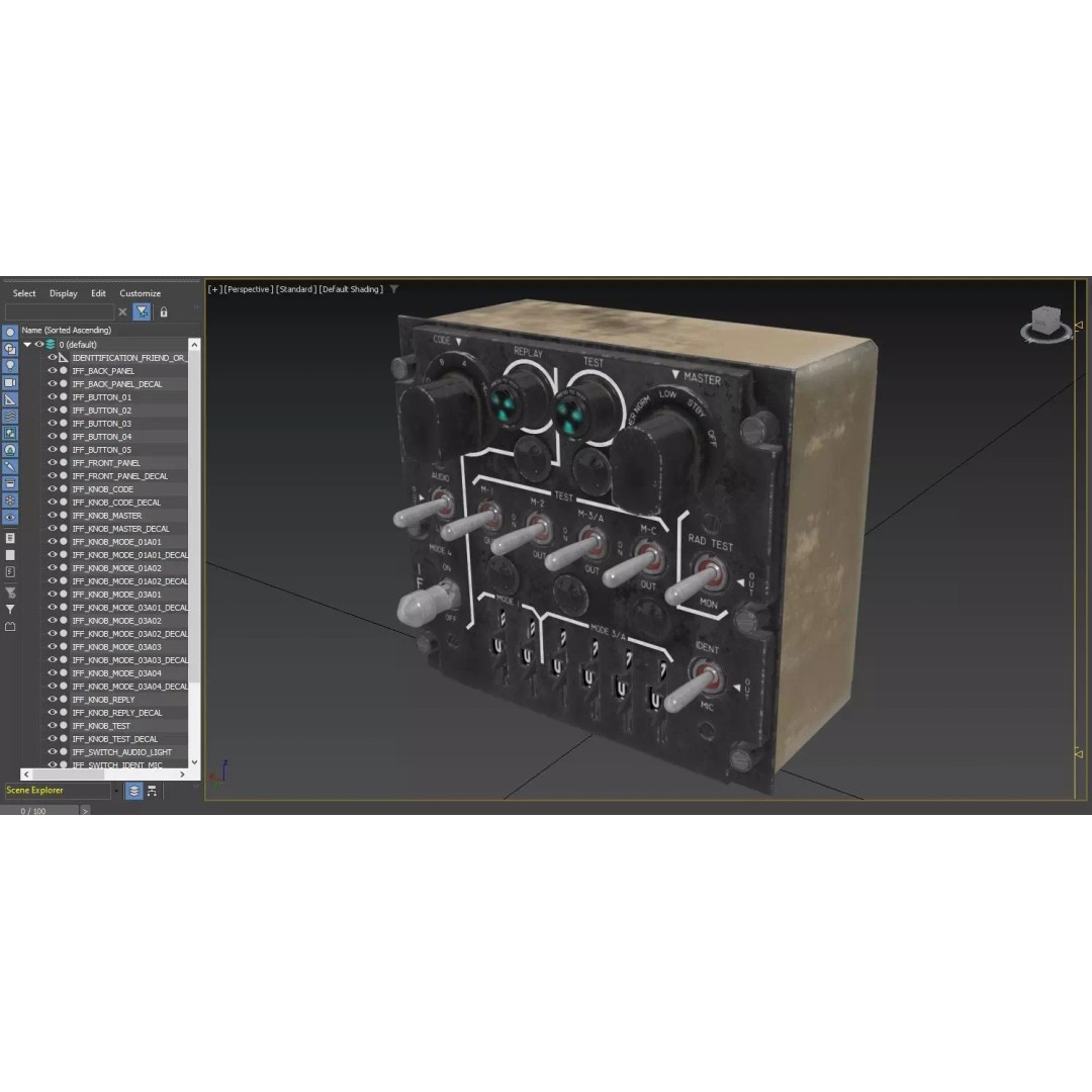 Identification Control Panel 3D Model – Military Use, PBR Textures, FBX - View 18
