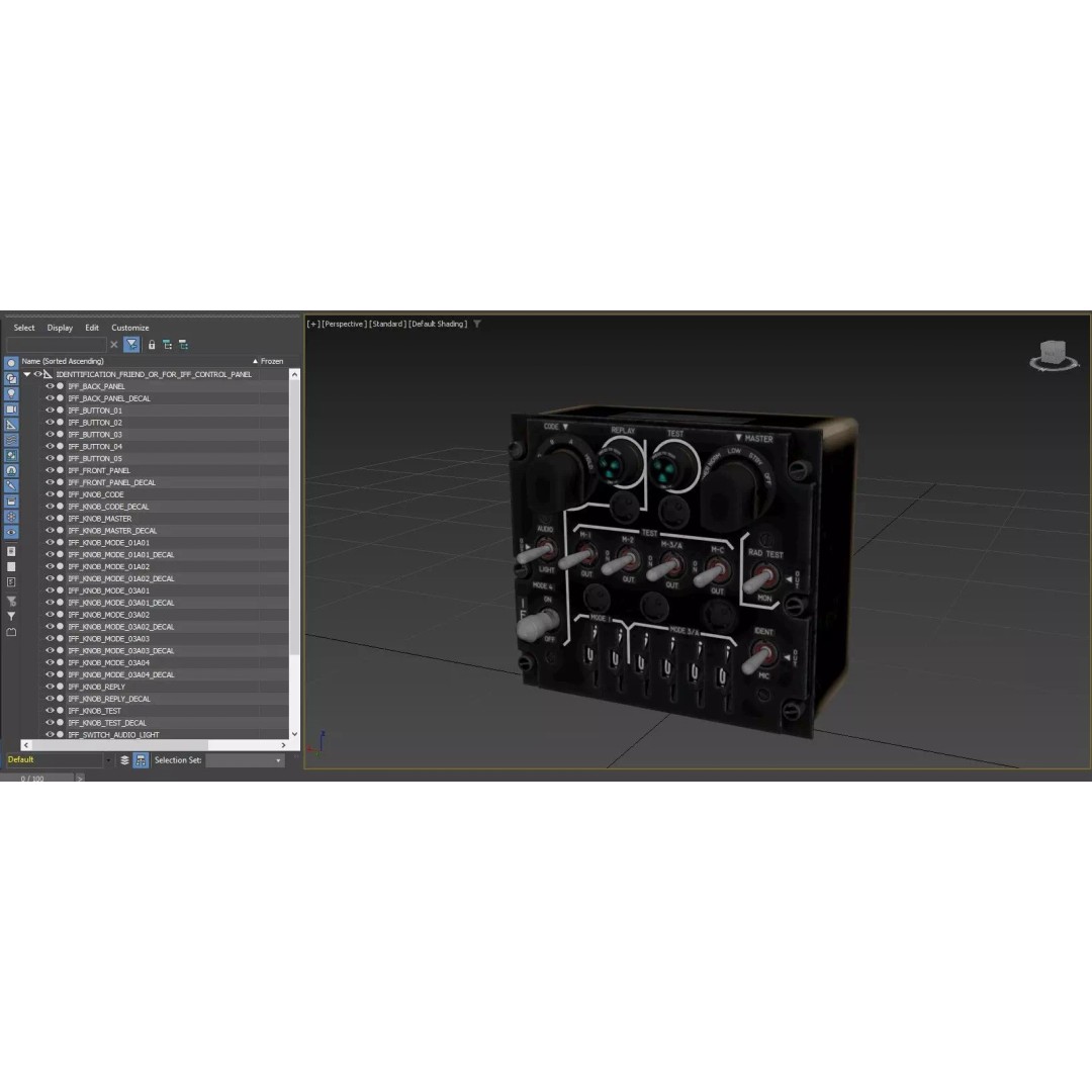 Identification Control Panel 3D Model – Military Use, PBR Textures, FBX - View 19