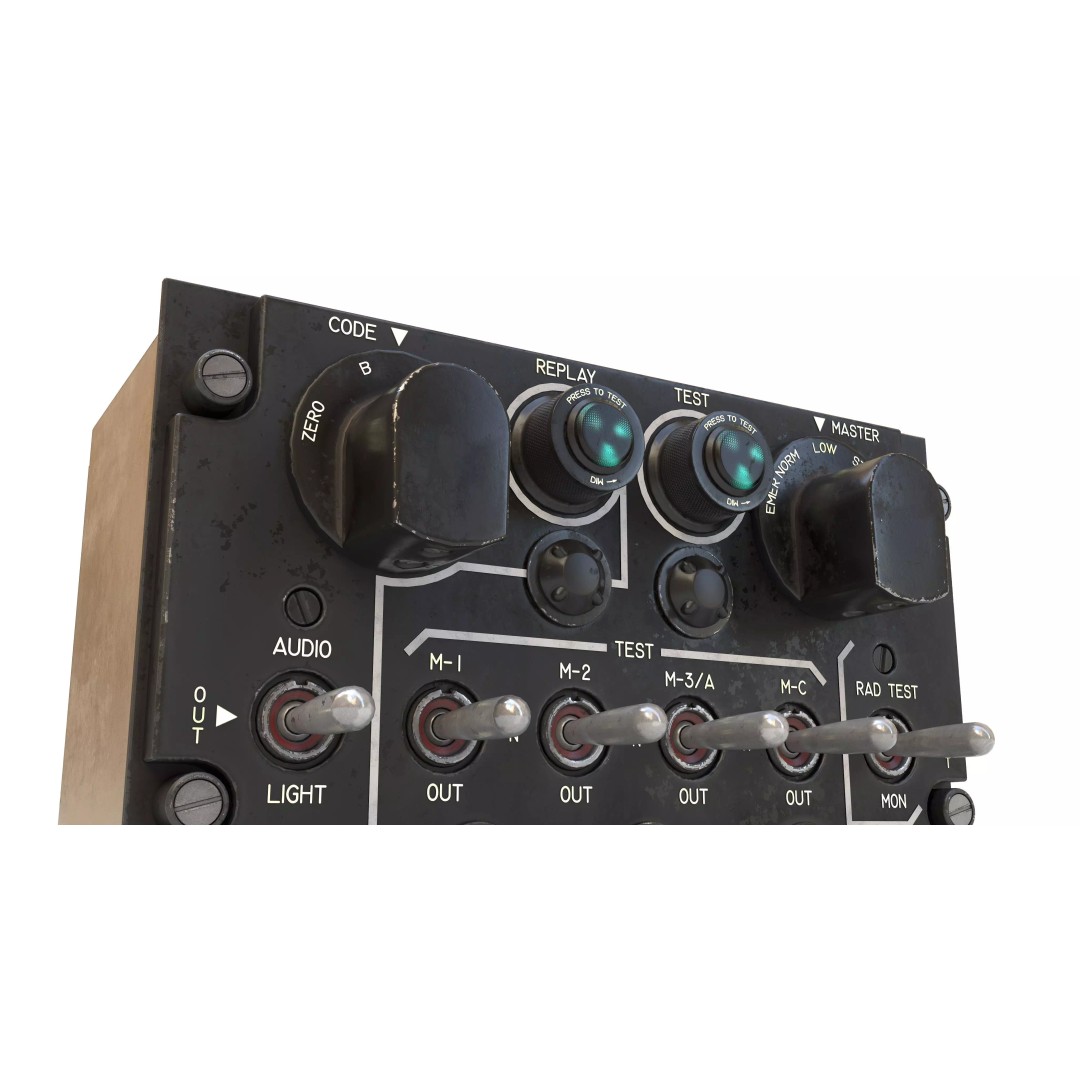 Identification Control Panel 3D Model – Military Use, PBR Textures, FBX - View 3