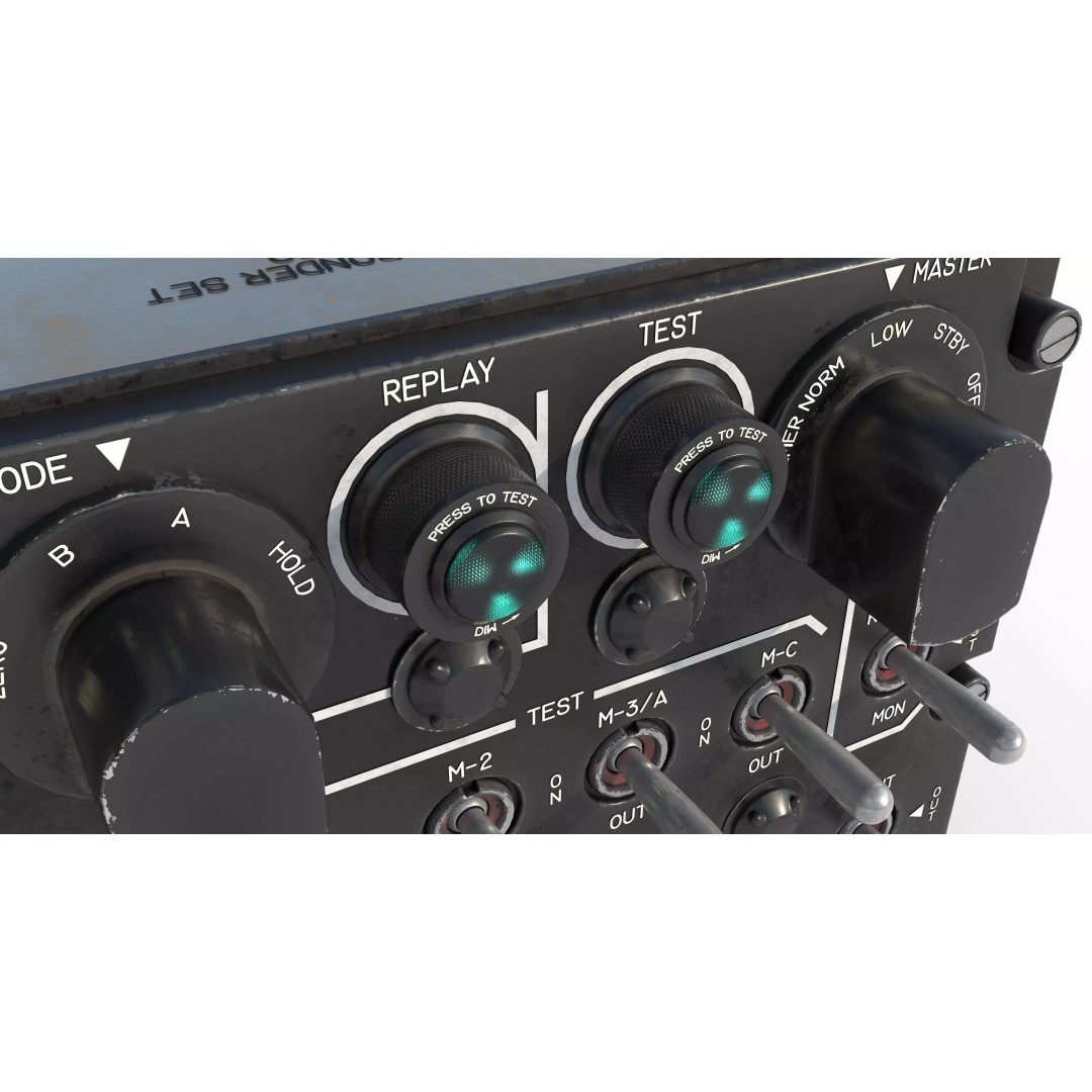 Identification Control Panel 3D Model – Military Use, PBR Textures, FBX - View 4