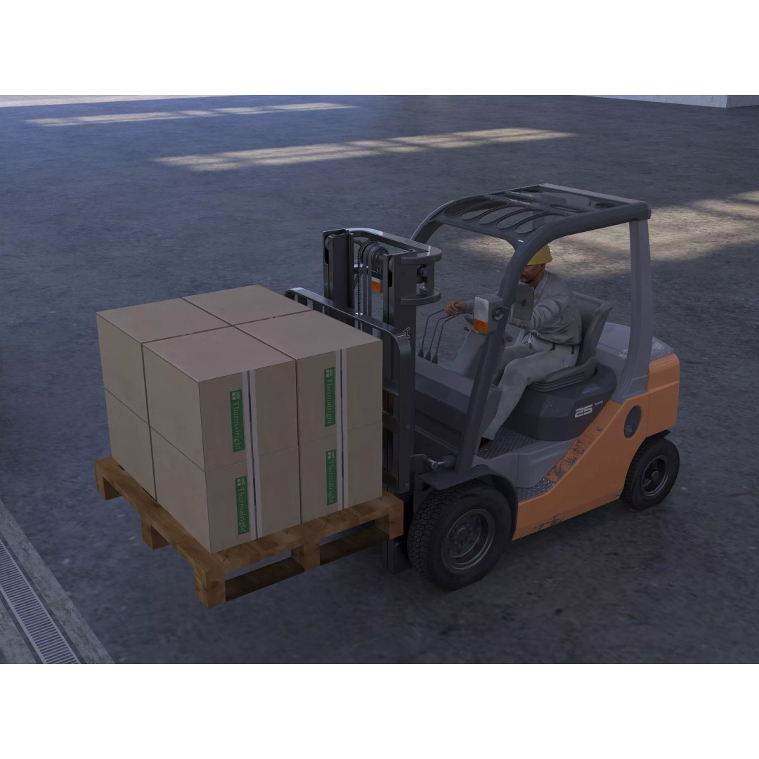 Aircraft Maintenance Factory 3D Model – Industrial Scene with Textures - View 6