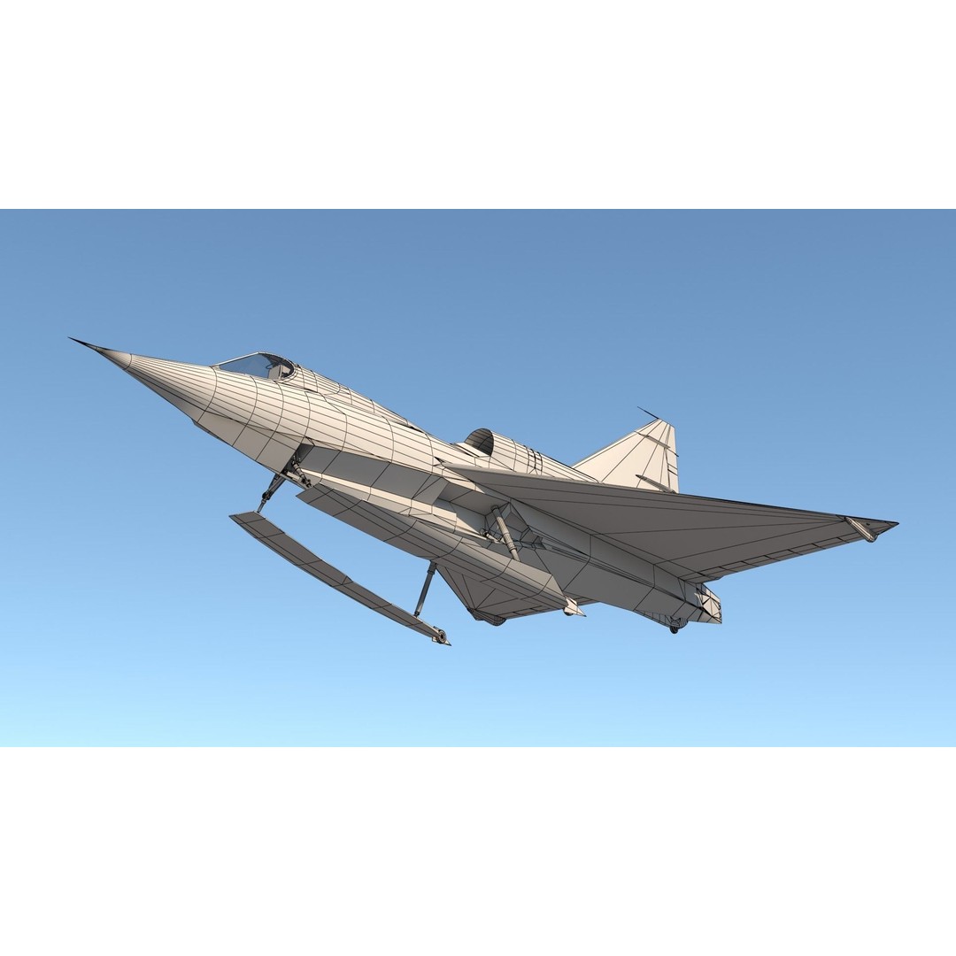 Convair YF2Y Sea Dart 3D Model – Military Seaplane Fighter, FBX