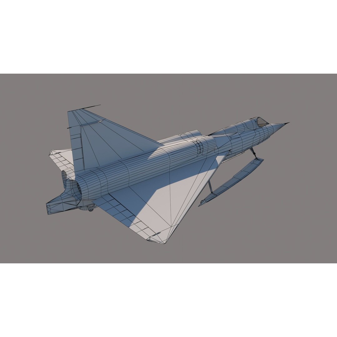 Convair YF2Y Sea Dart 3D Model – Military Seaplane Fighter, FBX - View 17