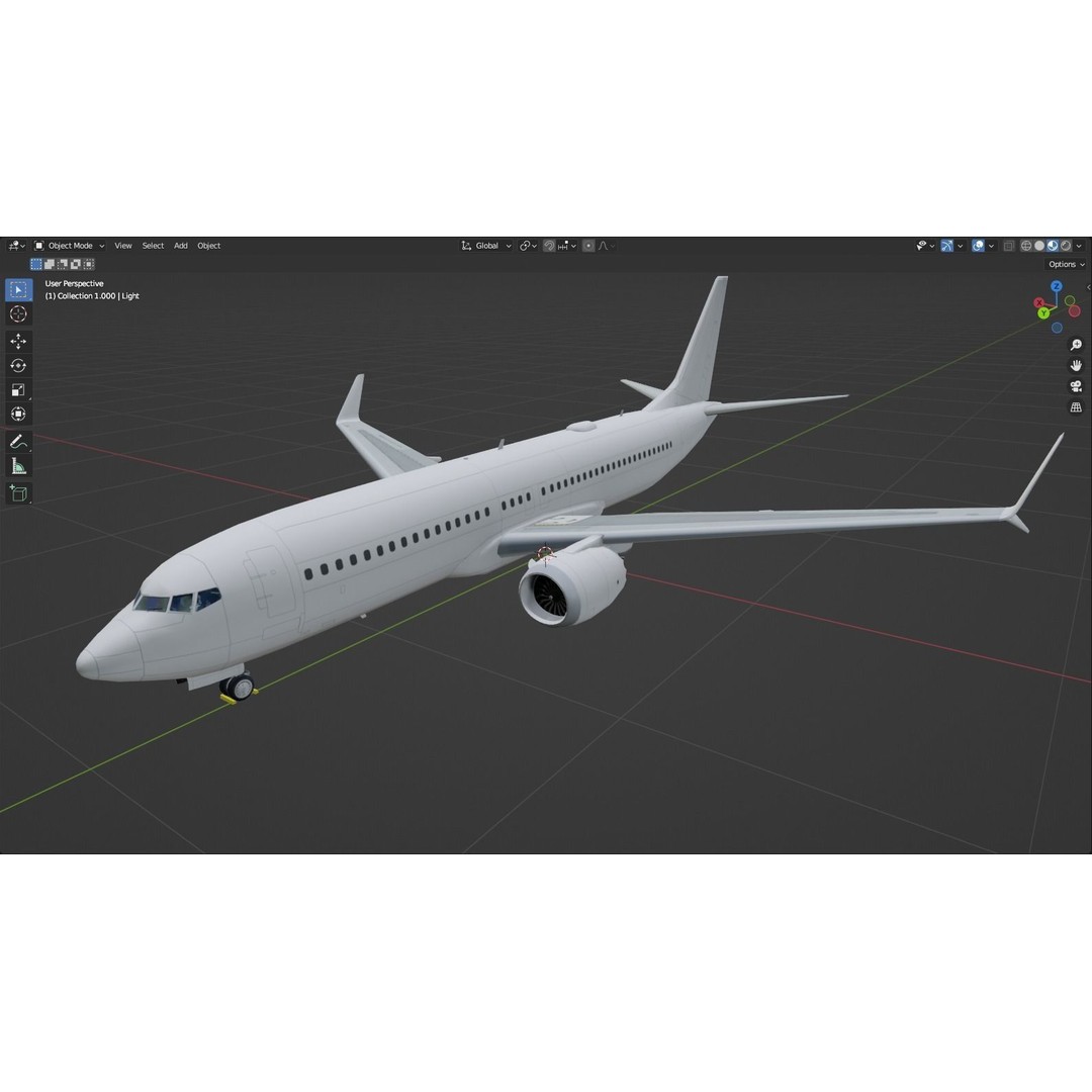 Boeing 737 MAX 8 3D Model – Low Poly Static Aircraft Template for MSFS - View 11