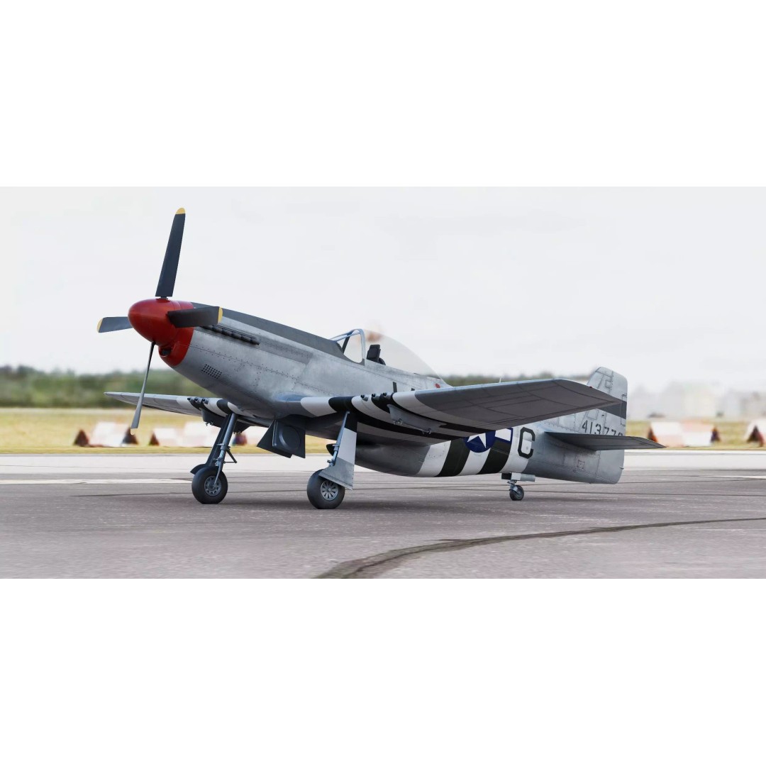 North American P-51D Mustang 3D Model – WWII Fighter Aircraft, Game-Ready - View 3