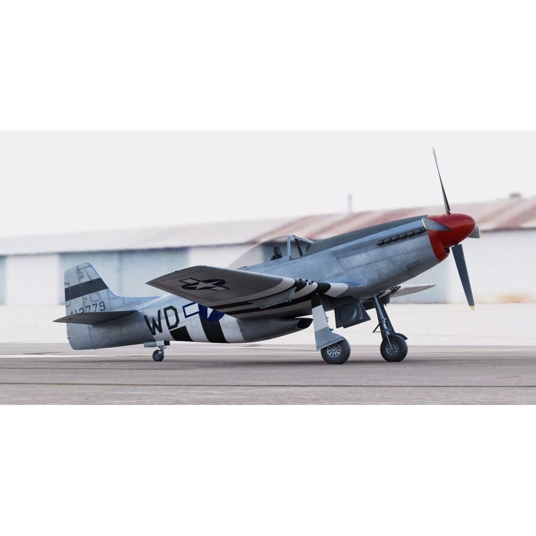 North American P-51D Mustang 3D Model – WWII Fighter Aircraft, Game-Ready - View 6