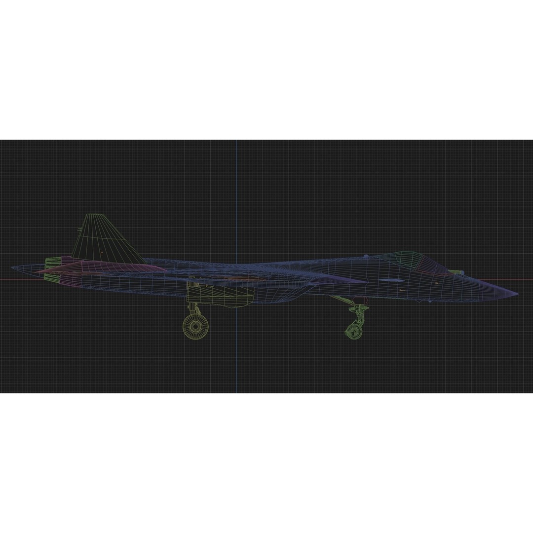 Sukhoi SU-57 3D Model – High Poly Fighter Jet with PBR Textures, FBX, Blender - View 11