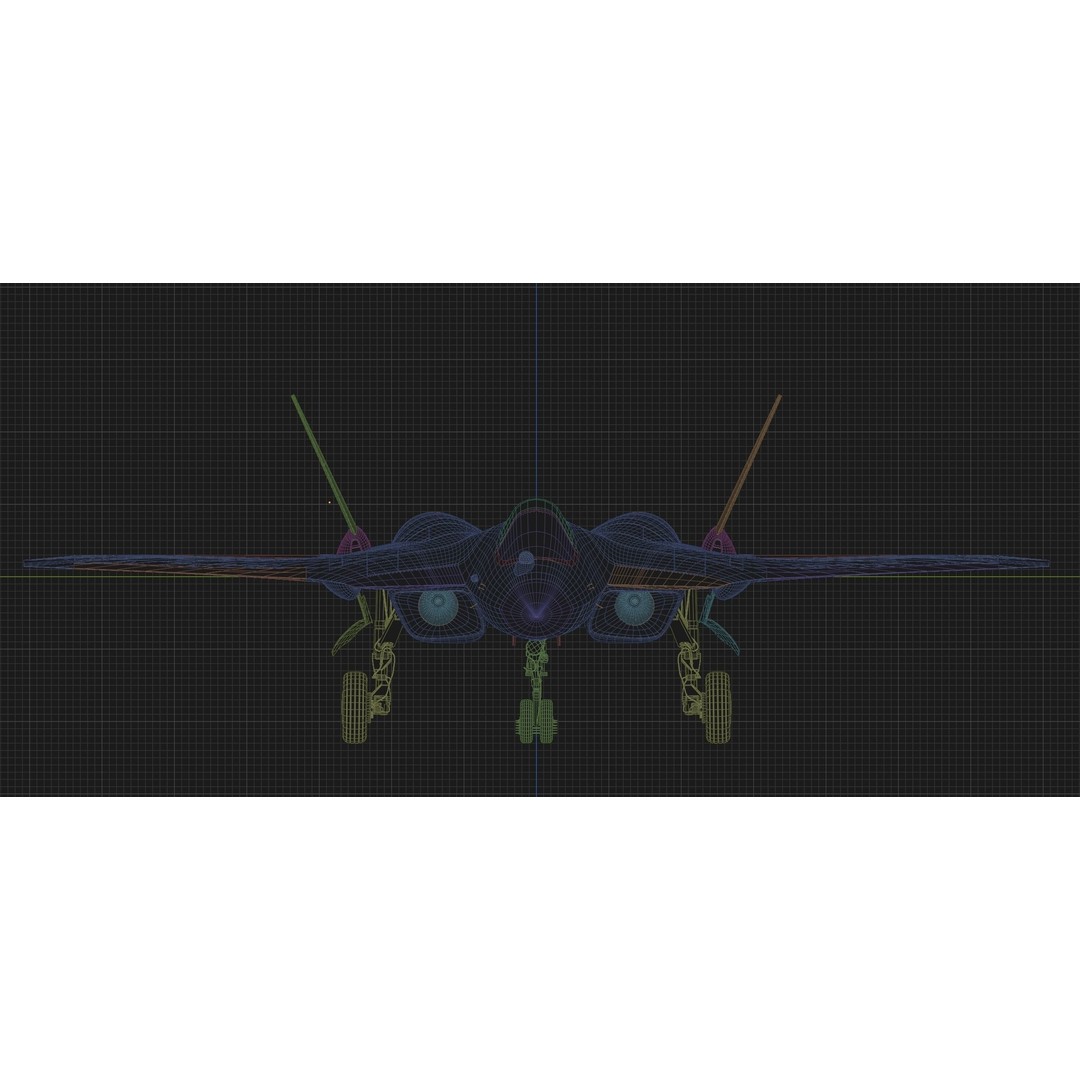 Sukhoi SU-57 3D Model – High Poly Fighter Jet with PBR Textures, FBX, Blender - View 12