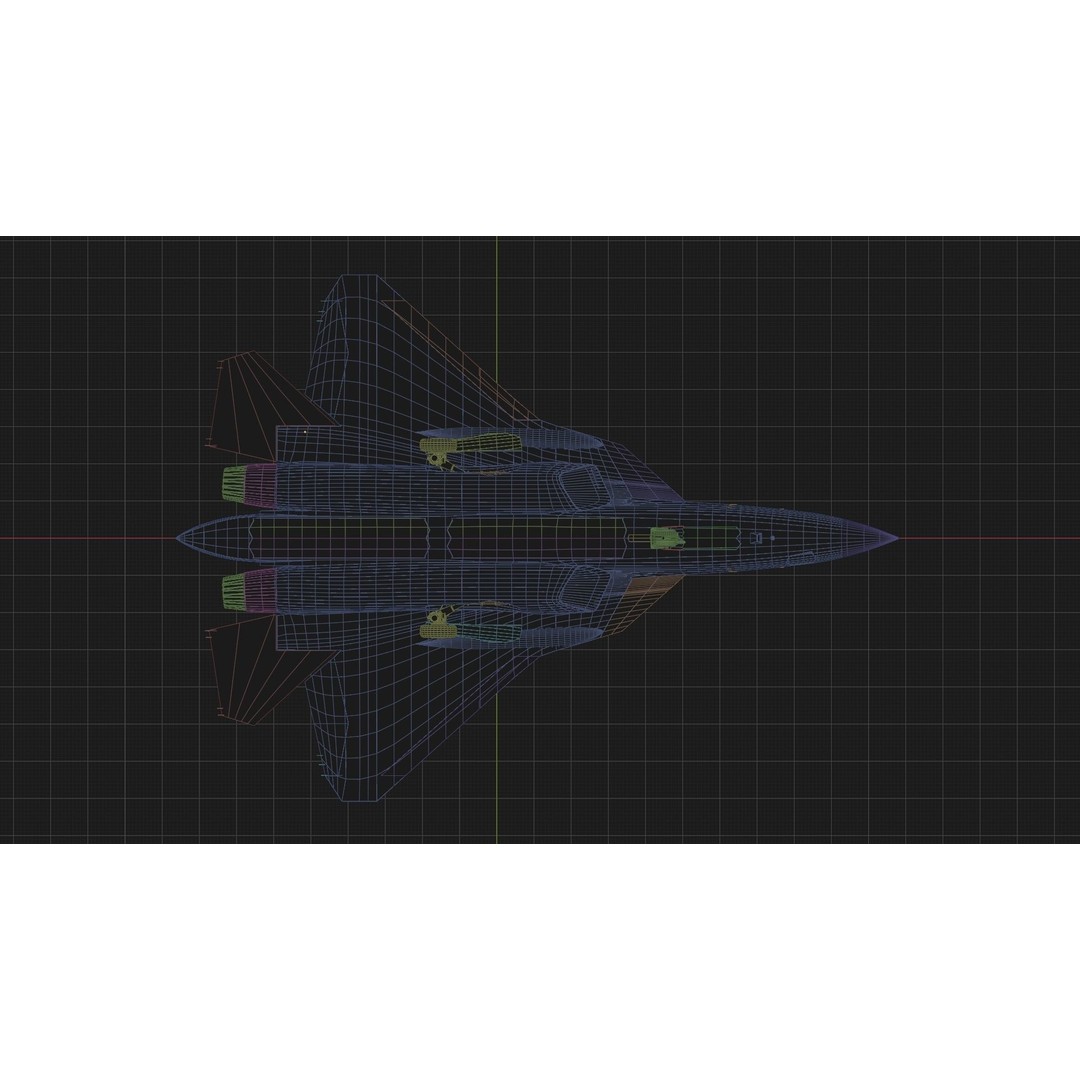 Sukhoi SU-57 3D Model – High Poly Fighter Jet with PBR Textures, FBX, Blender - View 15