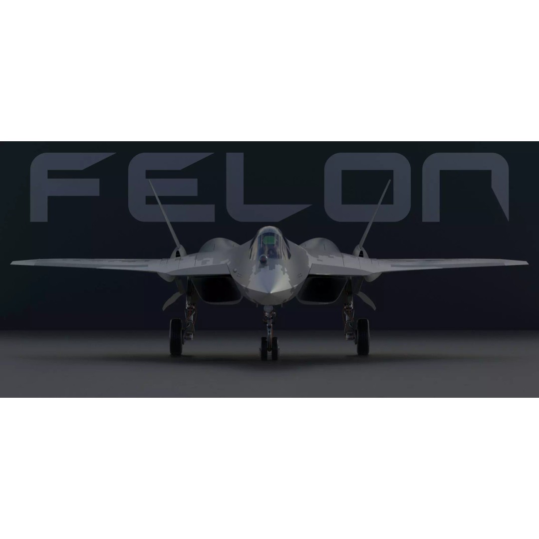 Sukhoi SU-57 3D Model – High Poly Fighter Jet with PBR Textures, FBX, Blender - View 2