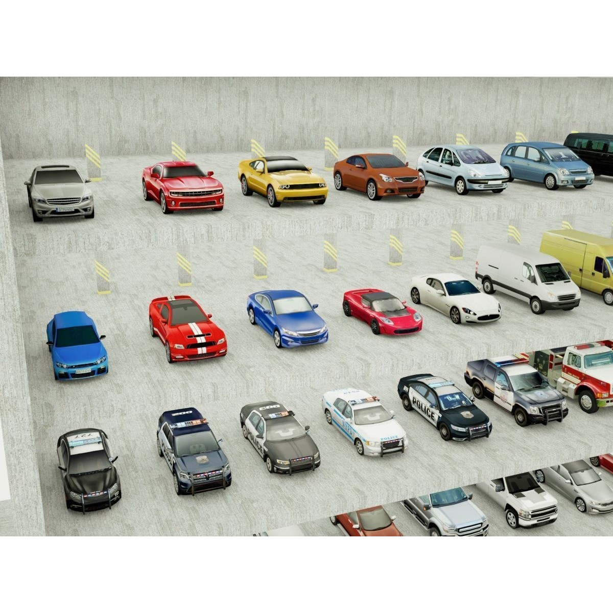 185 Low-Poly Vehicles - Low-Poly Game-Ready 3D Model - View 7