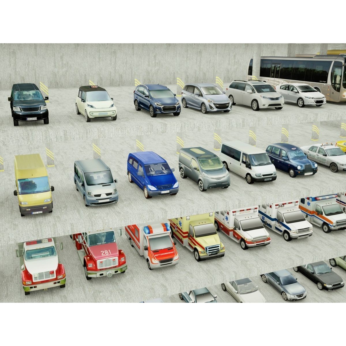 185 Low-Poly Vehicles - Low-Poly Game-Ready 3D Model - View 8
