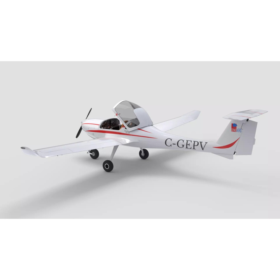 Diamond DA20 C1 3D Model – Low Poly Rigged Aircraft, FBX - View 11