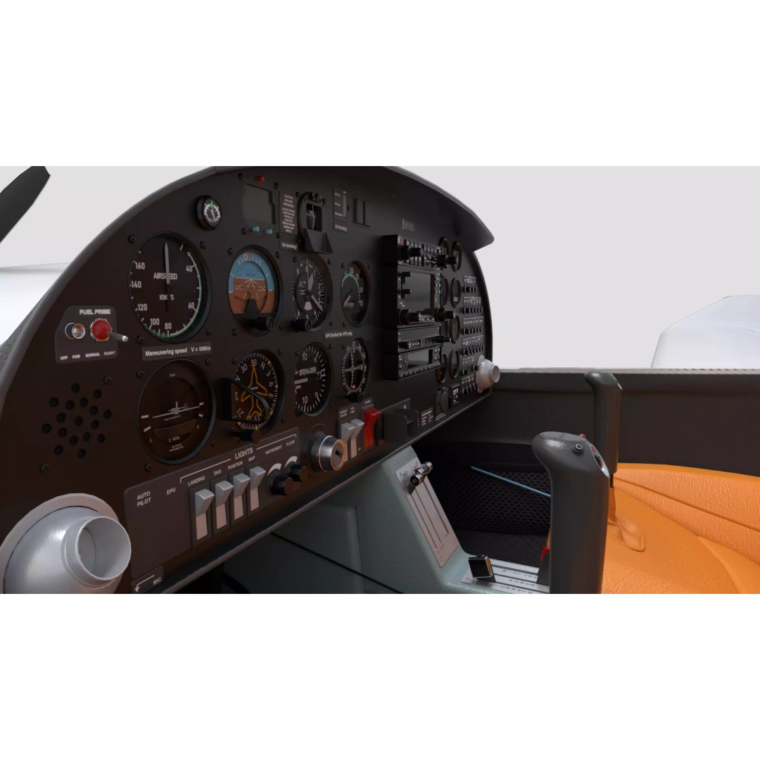 Diamond DA20 C1 3D Model – Low Poly Rigged Aircraft, FBX - View 18