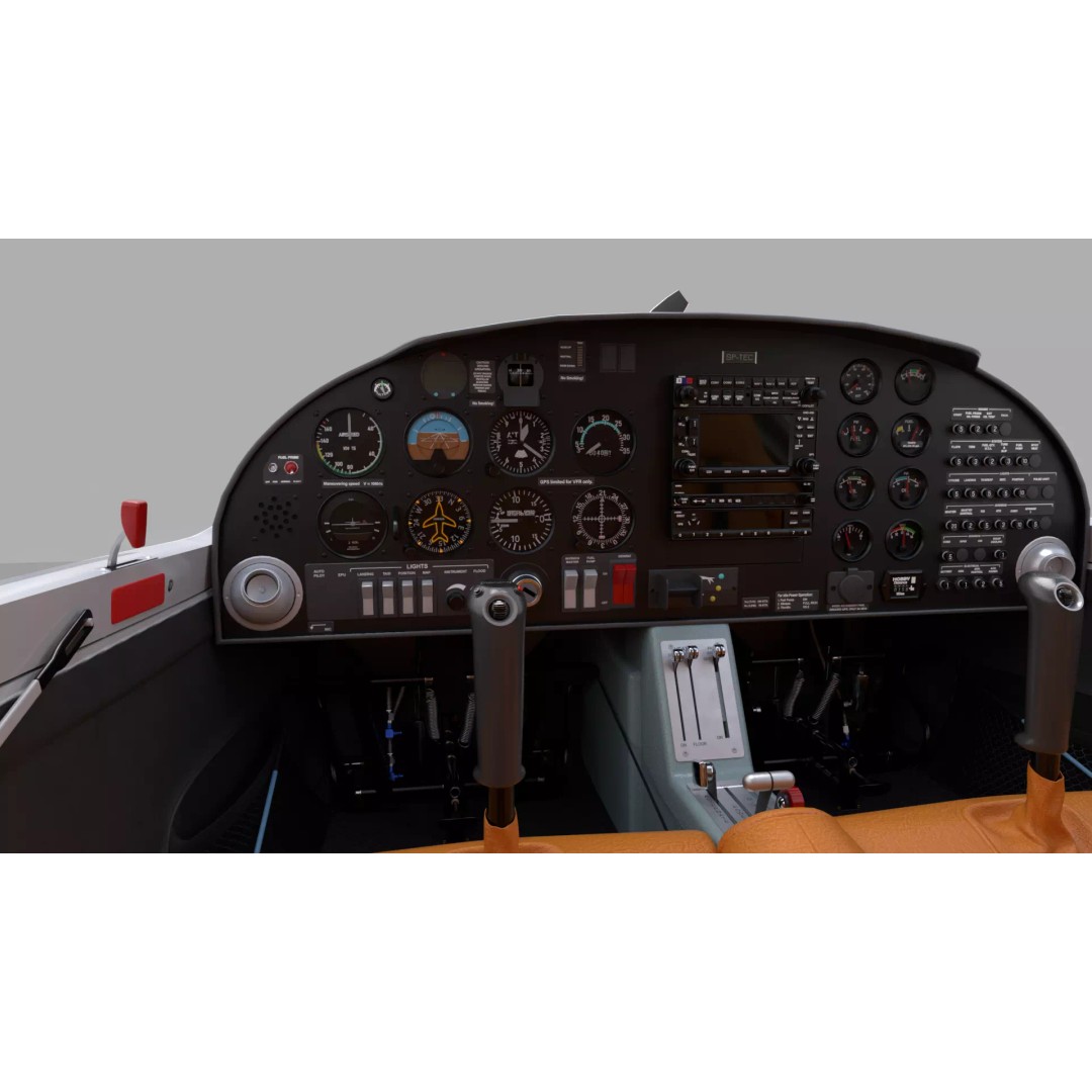 Diamond DA20 C1 3D Model – Low Poly Rigged Aircraft, FBX - View 20