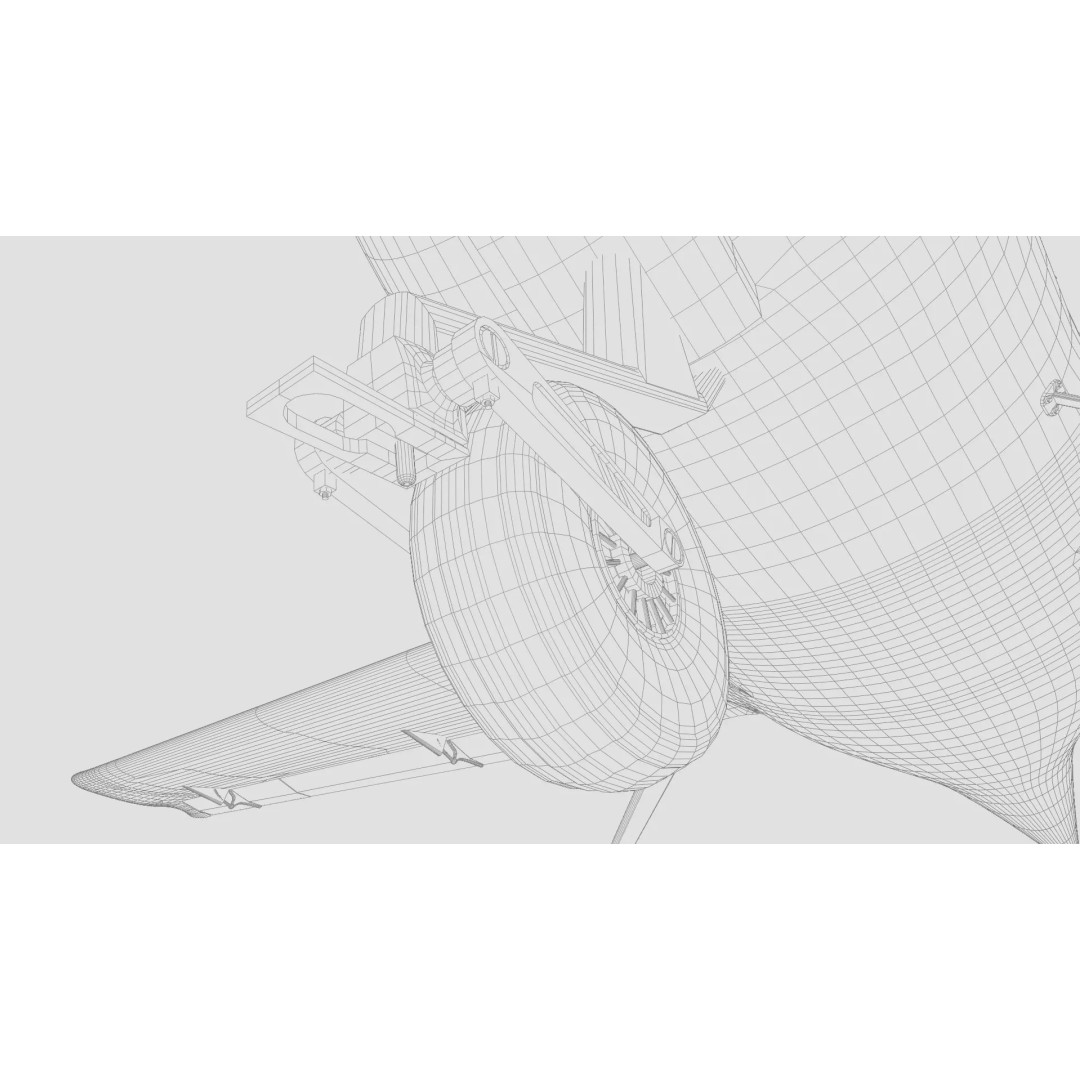 Diamond DA20 C1 3D Model – Low Poly Rigged Aircraft, FBX - View 27
