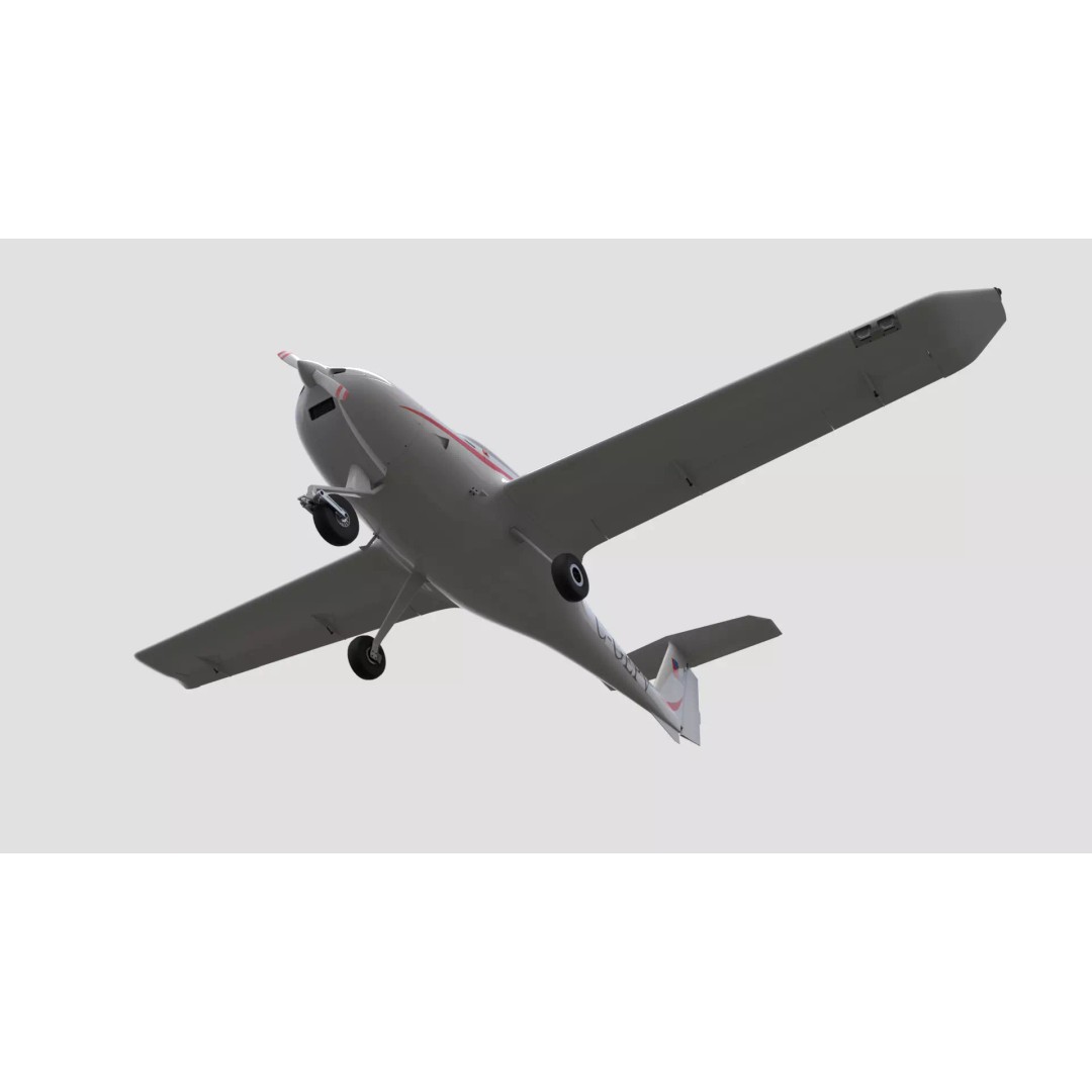 Diamond DA20 C1 3D Model – Low Poly Rigged Aircraft, FBX - View 9