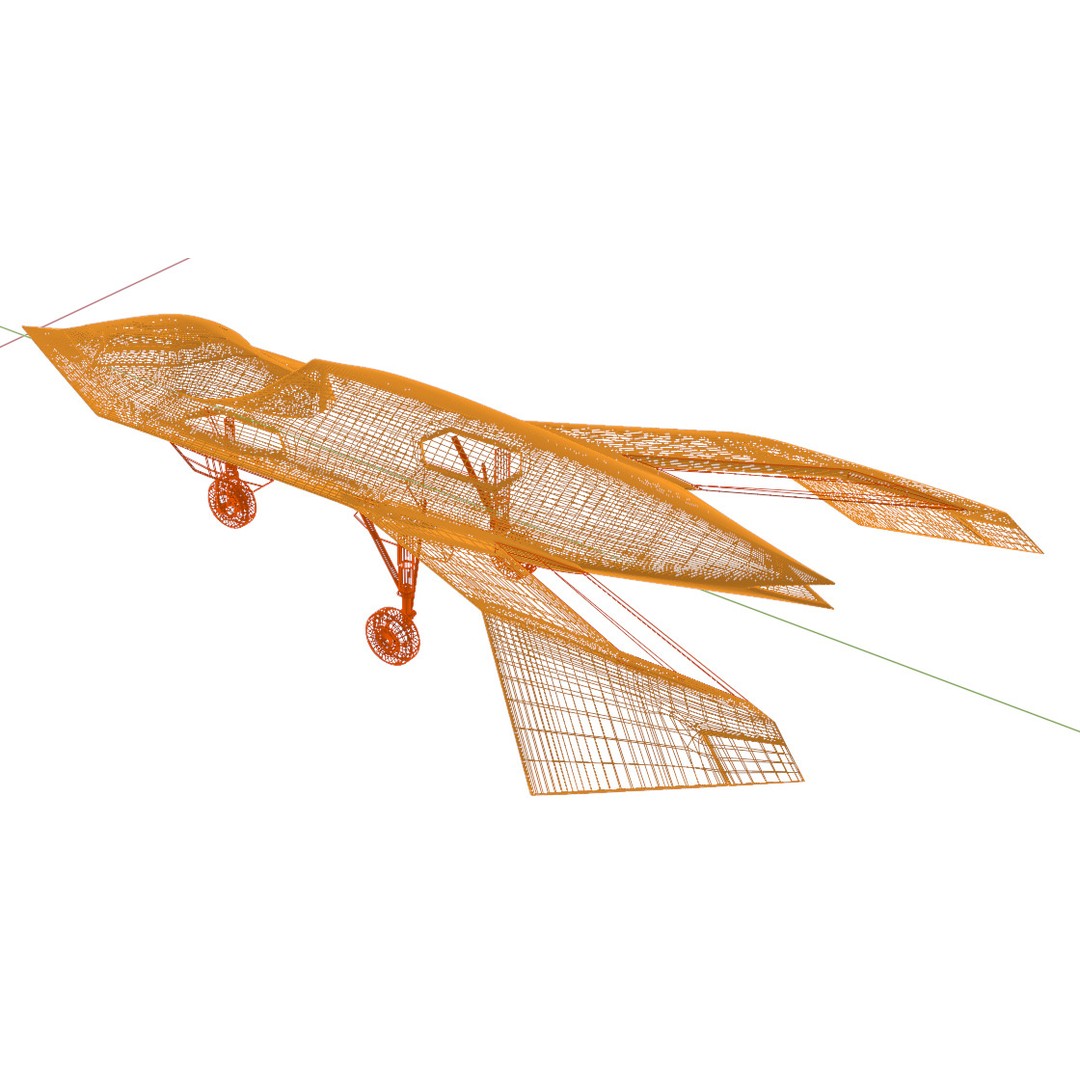 Boeing Bird of Prey 3D Model – Low Poly Stealth Aircraft, FBX, OBJ