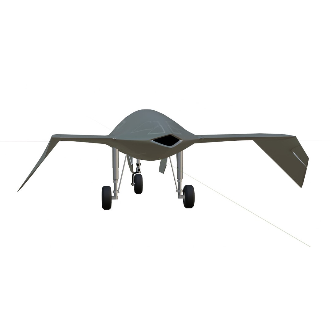 Boeing Bird of Prey 3D Model – Low Poly Stealth Aircraft, FBX, OBJ - View 11