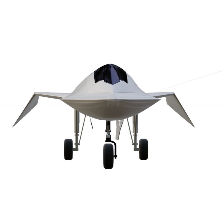 Boeing Bird of Prey 3D Model – Low Poly Stealth Aircraft, FBX, OBJ - View 21