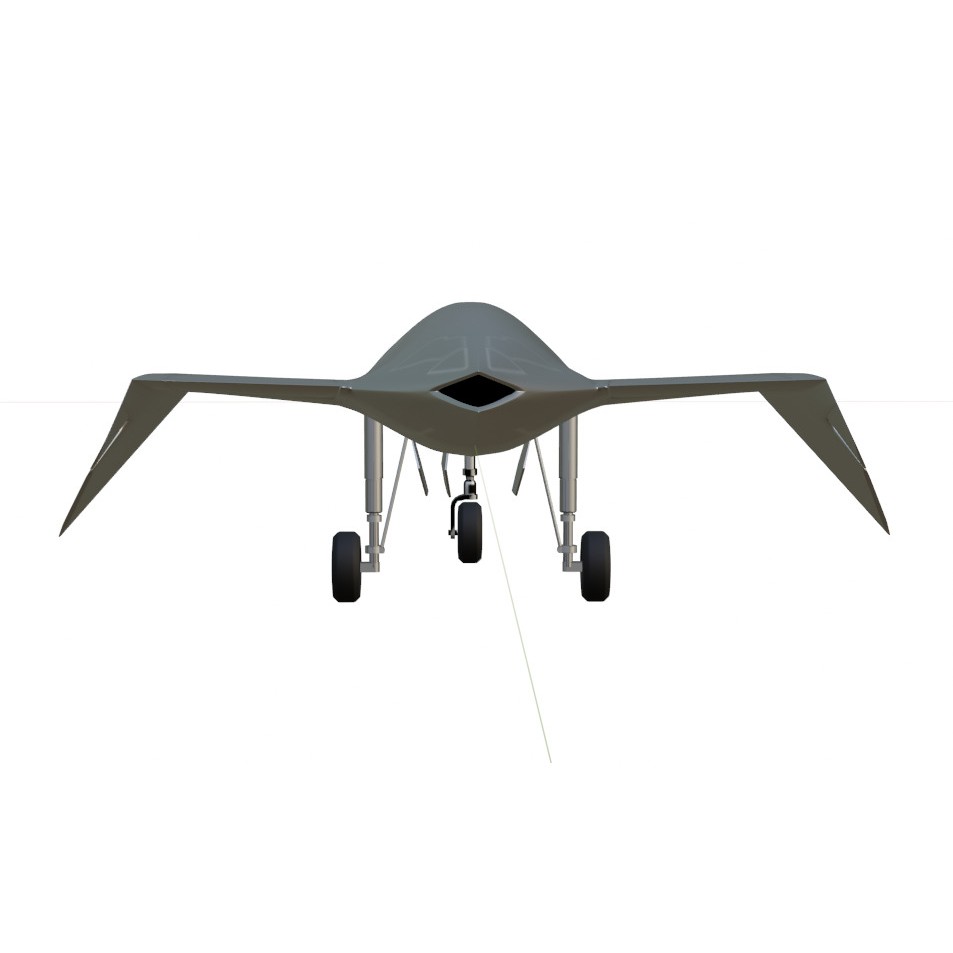 Boeing Bird of Prey 3D Model – Low Poly Stealth Aircraft, FBX, OBJ - View 28