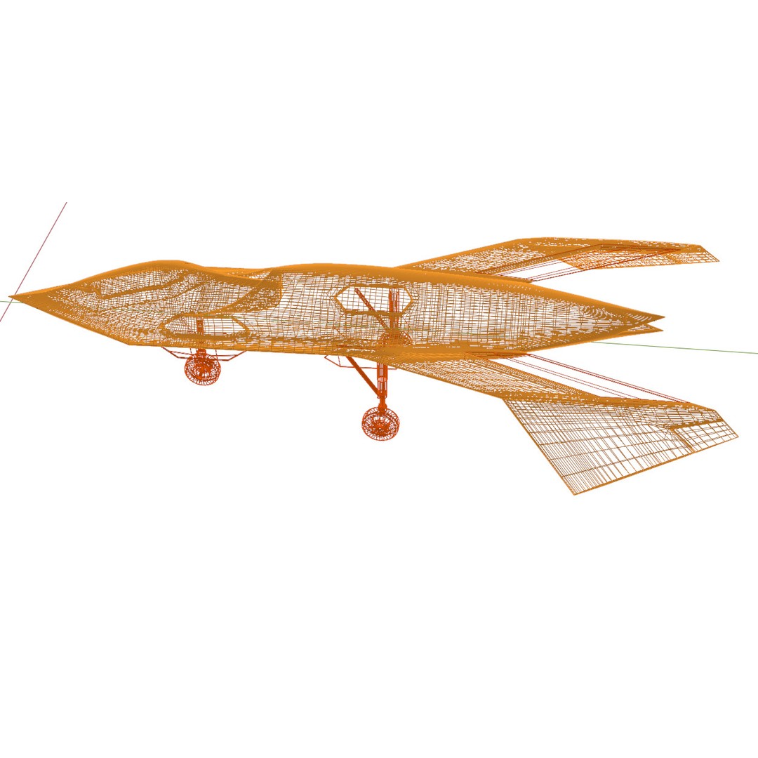 Boeing Bird of Prey 3D Model – Low Poly Stealth Aircraft, FBX, OBJ - View 29