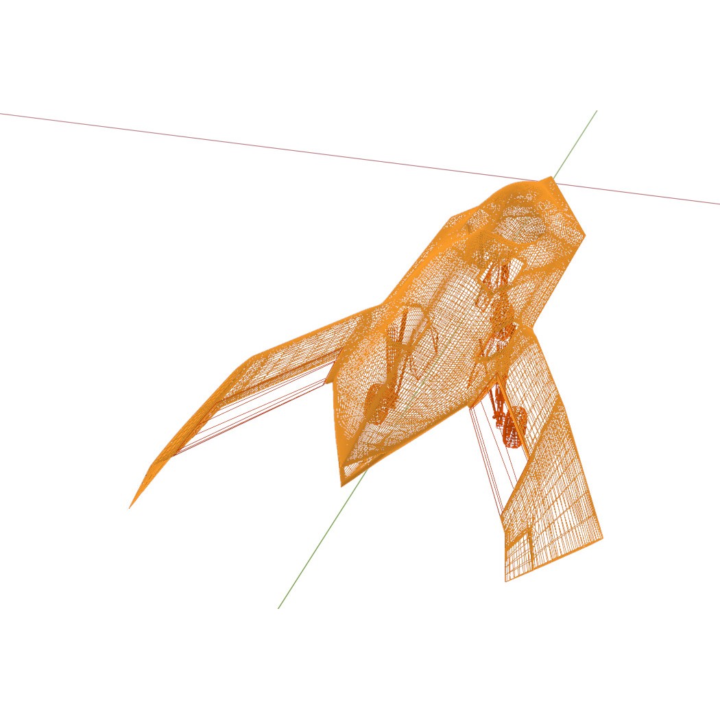Boeing Bird of Prey 3D Model – Low Poly Stealth Aircraft, FBX, OBJ - View 31