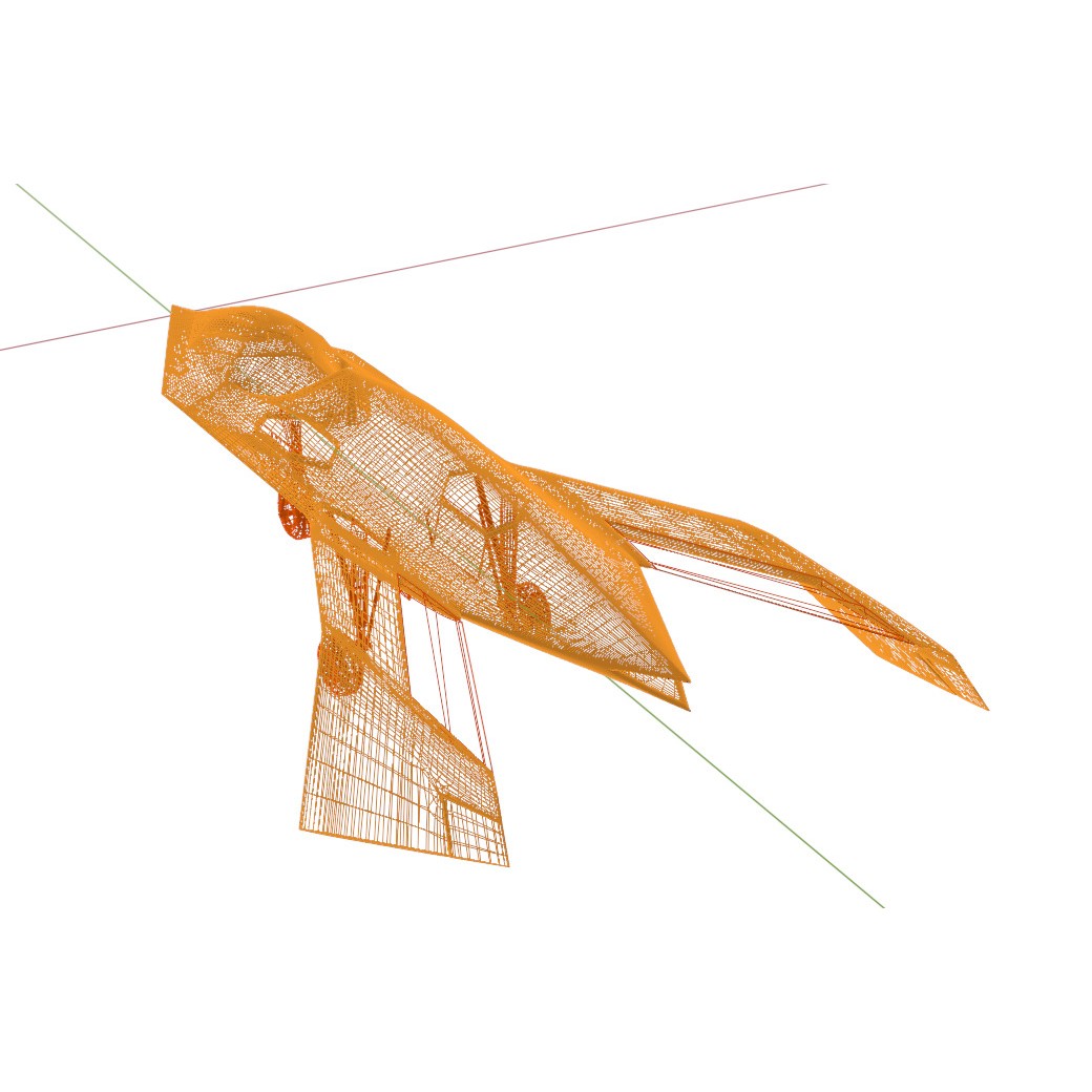 Boeing Bird of Prey 3D Model – Low Poly Stealth Aircraft, FBX, OBJ - View 36