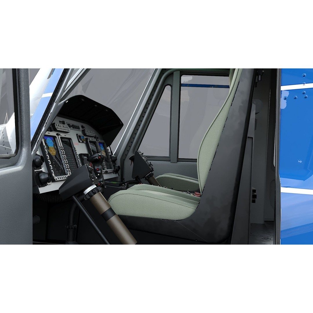 Bell-412 Helicopter 3D Model – Low Poly NYPD Aircraft, FBX - View 11